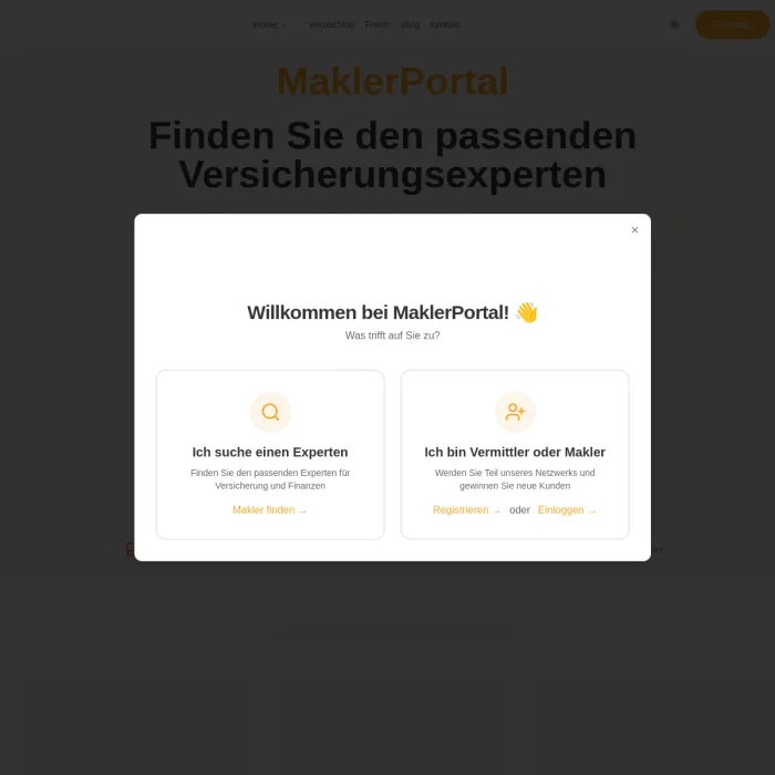 Screenshot maklerportal.org