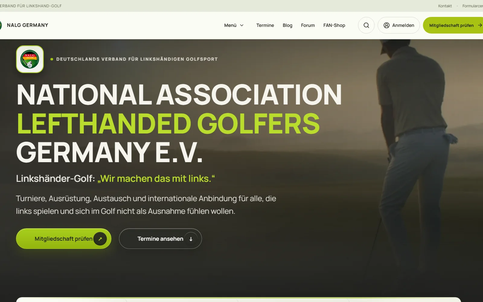 Startseite von NALG Germany