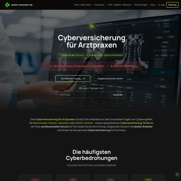 Screenshot praxis-versichert.de